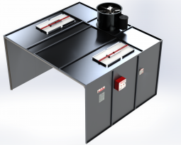 Open-Face Paint Booth with Fire Suppression System 12'